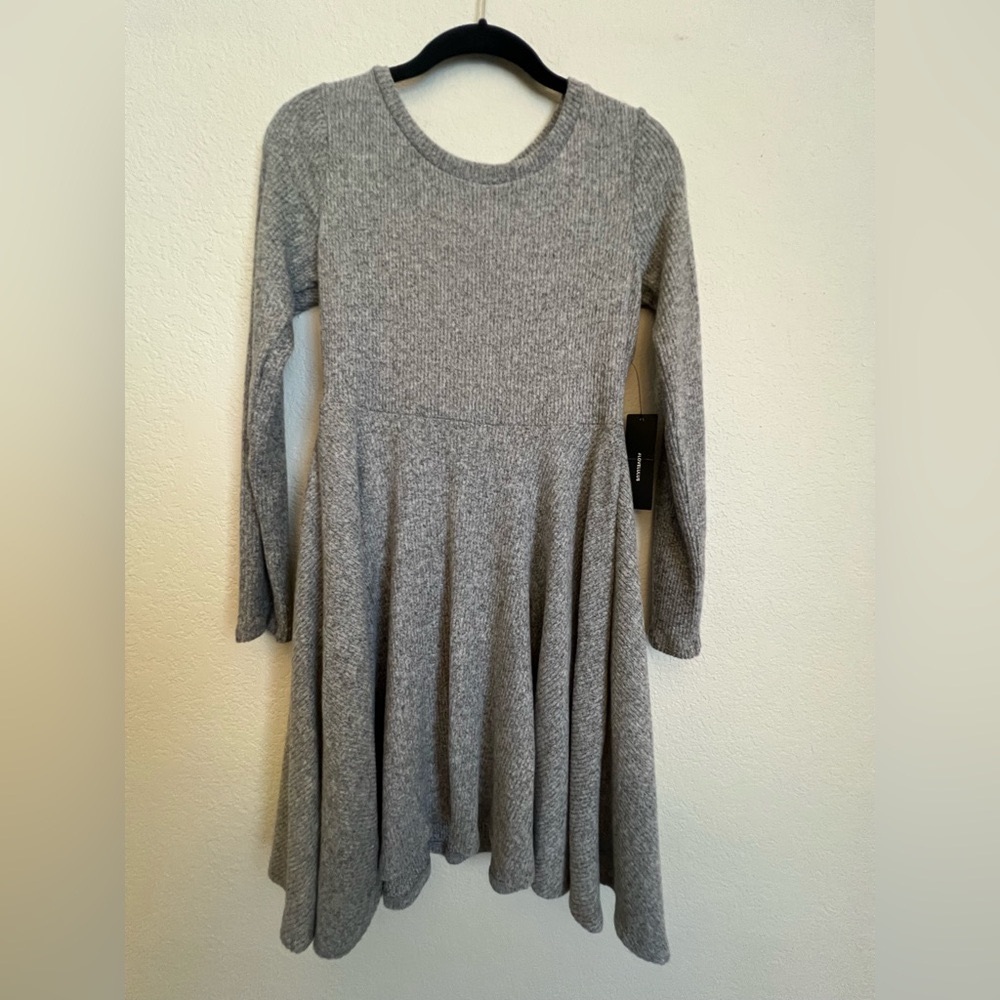 Gray Long-Sleeve Dress